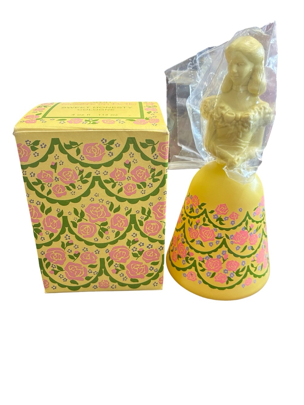 Avon Vintage NIB Southern Belle Sweet Honesty Cologne Decanter Figurine 4oz NEW